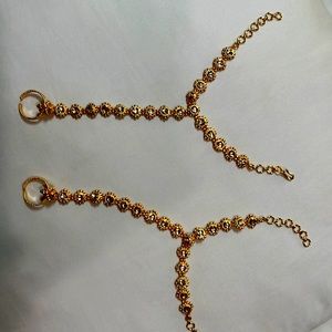 Ring Link Chain Bridal Bracelet Hand Harness/Hath Phool Bridal jewelry